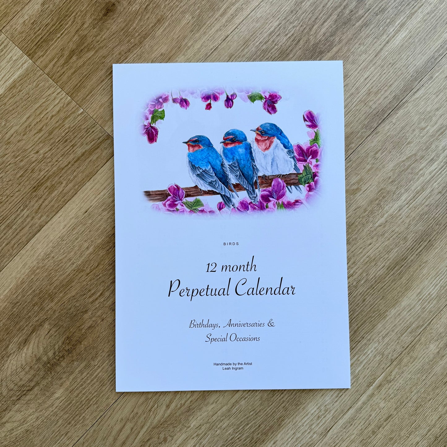 Birds Perpetual Calendar