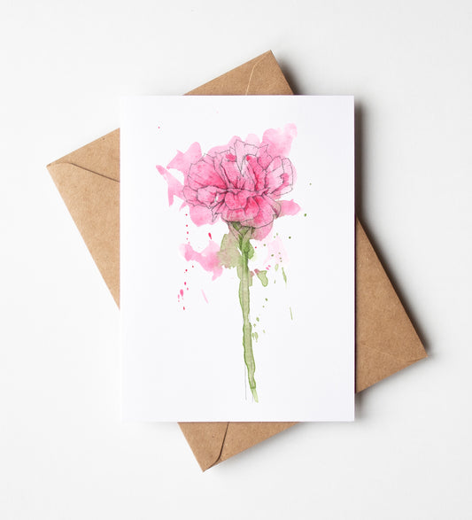 Carnation Greeting Card