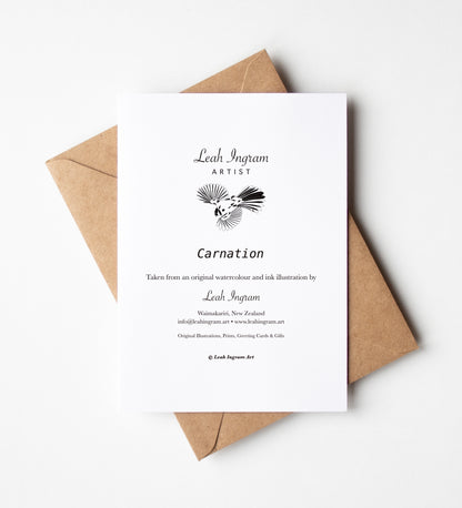 Carnation Flower Greeting Card