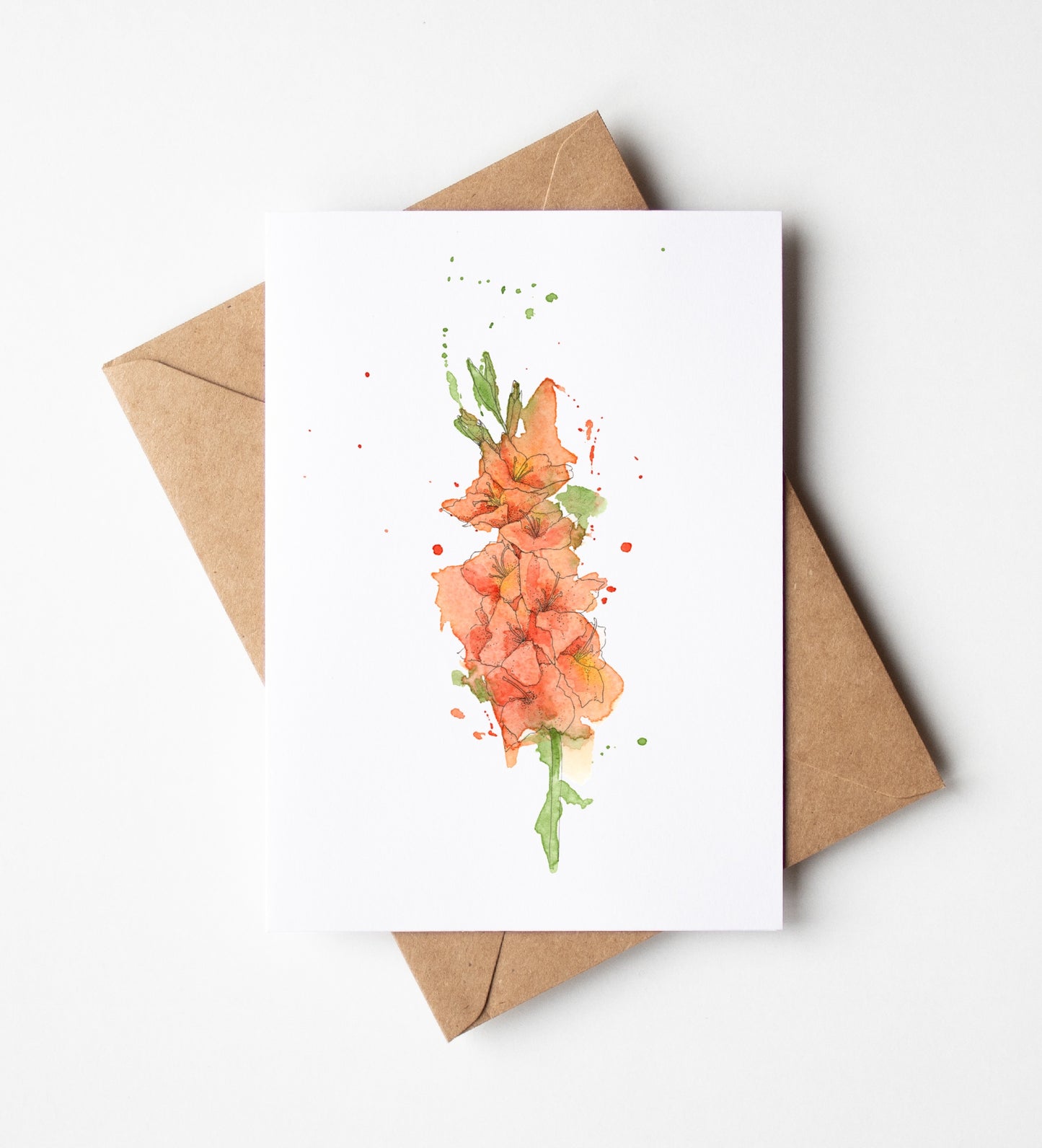 Gladiolus Greeting Card