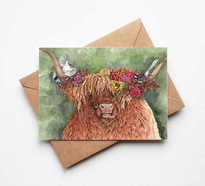 Highland Cow Greeting Card