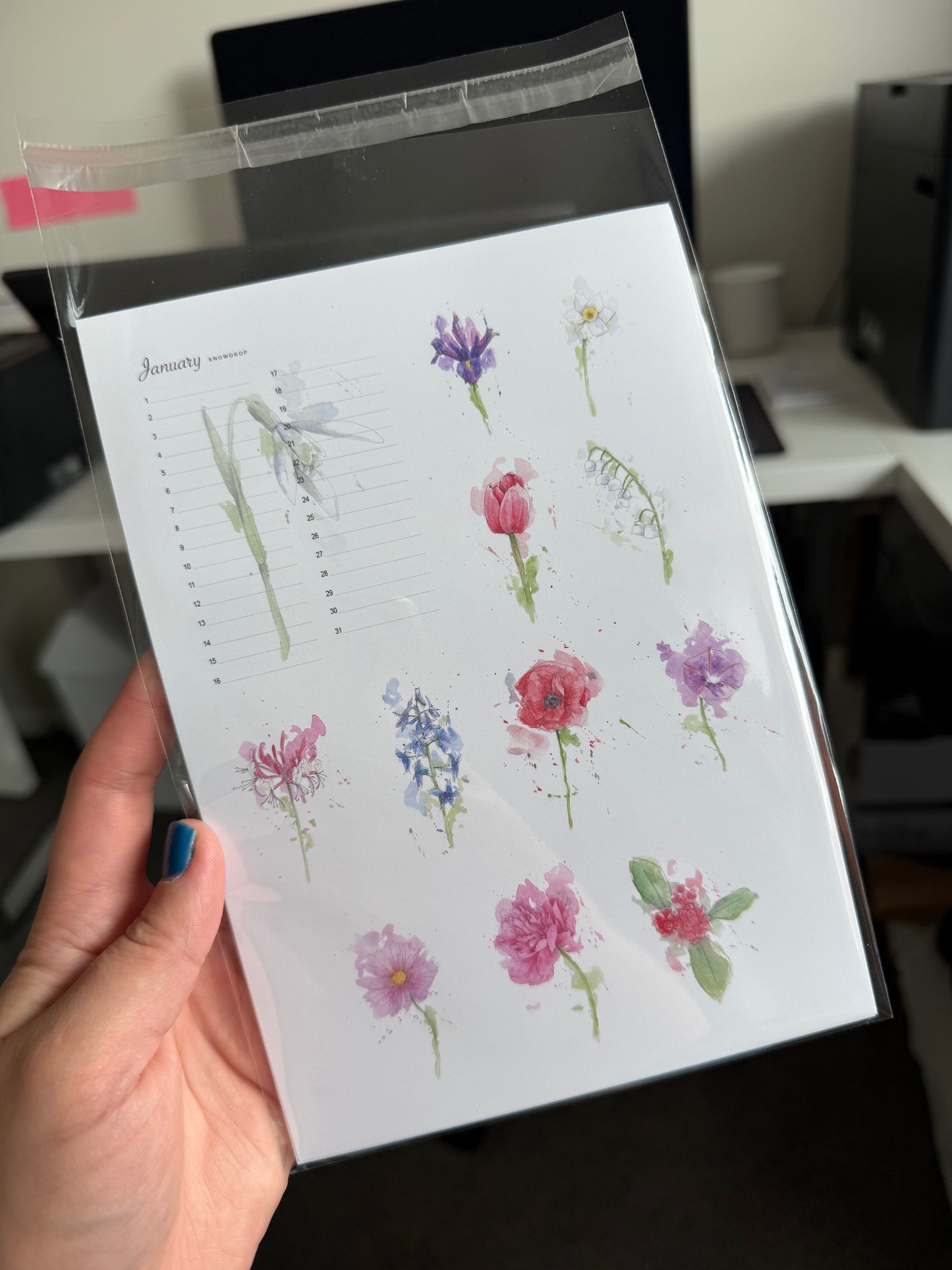 Perpetual Calendar Mini - V1 Birth Month Flowers