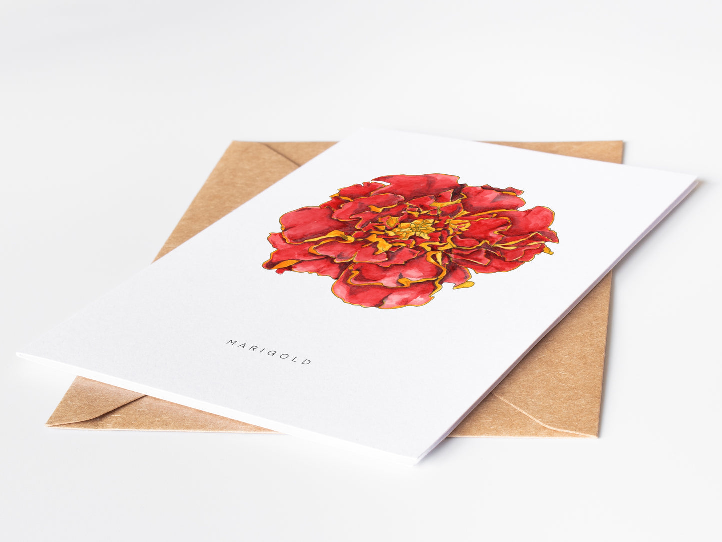 Marigold Flower Greeting Card