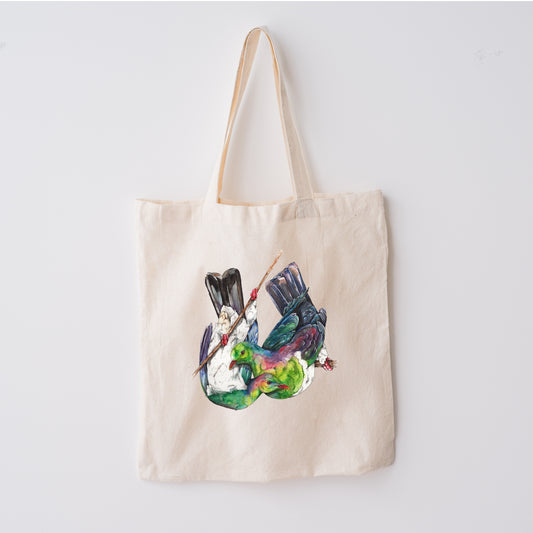 Native Pair Kererū Tote Bag