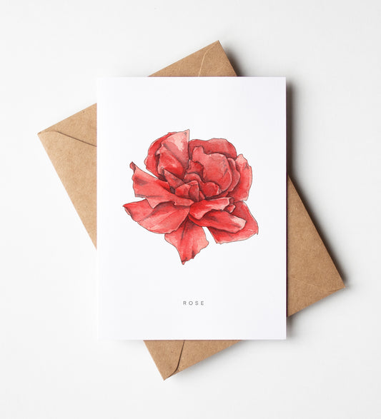 Rose Flower Greeting Card