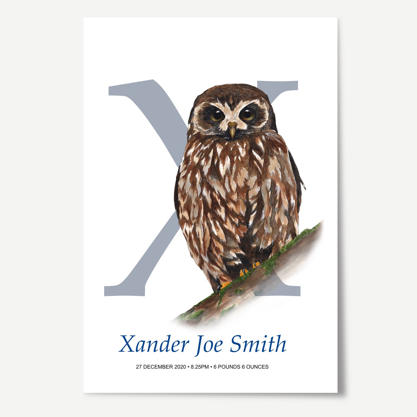 X Letter Custom Print