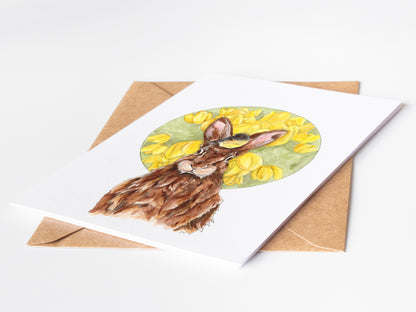 Tomtit & Rabbit Greeting Card